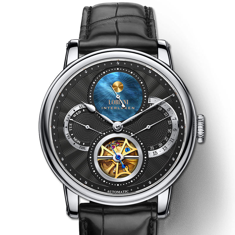 Discjocket Watch Mens Moon-Disc Skeleton Automatic Day-Date Watch - The Modern Watch Shop